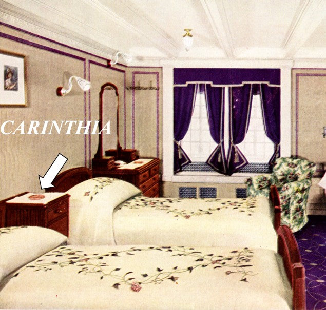 Various: pre-war - 1920s Cunard Line copper cabin ashtray