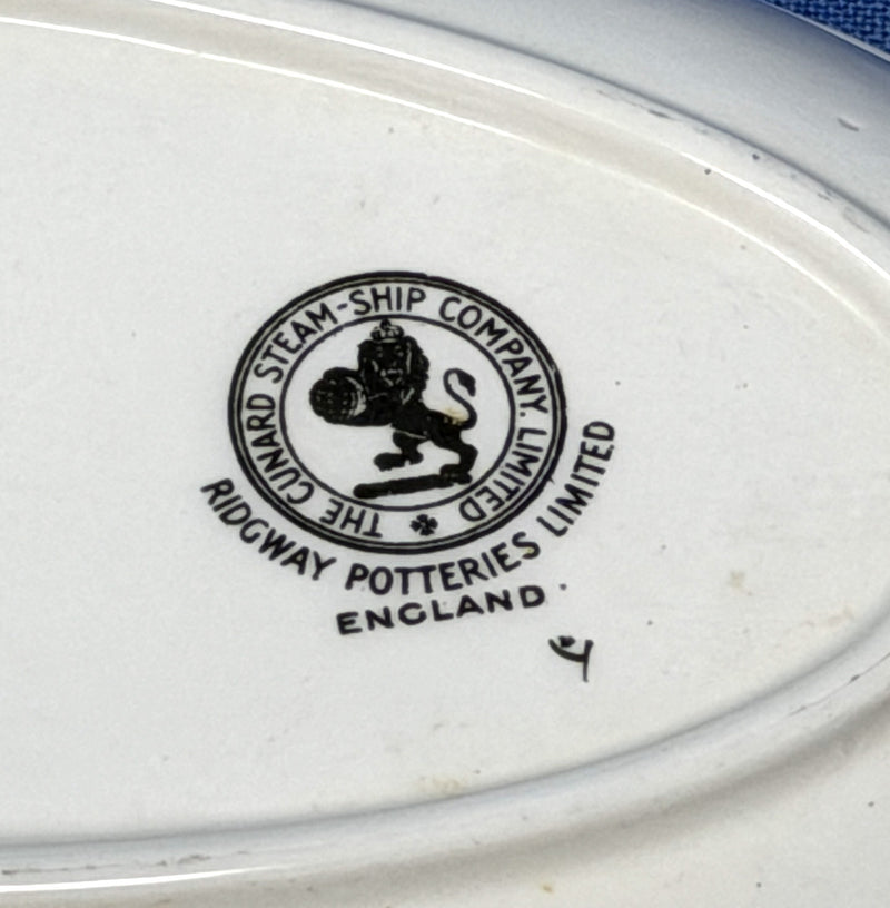 Various Ships - Cunard "Greek Key" casserole dish from 1950s-60s