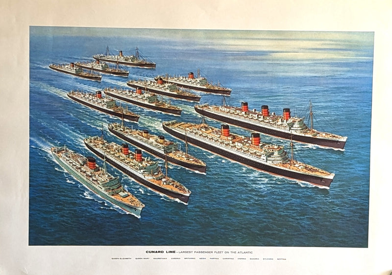 Various Ships - 1950s Cunard fleet portrait by Carl Evers