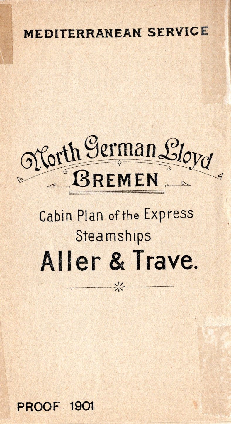 ALLER & TRAVE: 1886 - First Class 1901 deck plan