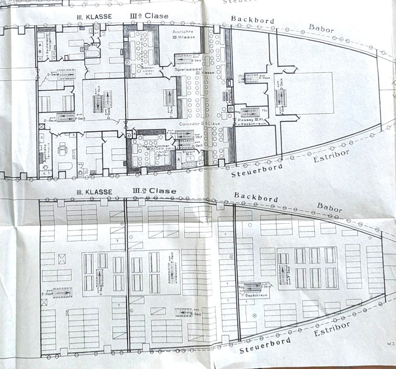 SIERRA VENTANA: 1923 - Full ship deck plan form 1925