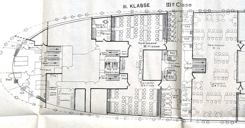 SIERRA VENTANA: 1923 - Full ship deck plan form 1925