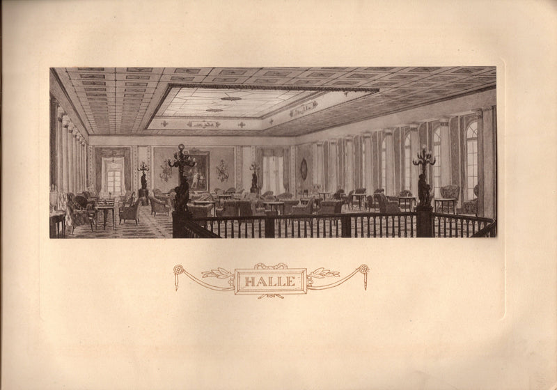 COLUMBUS: 1914 - Prestige pre-maiden voyage intro brochure for ship taken away by war