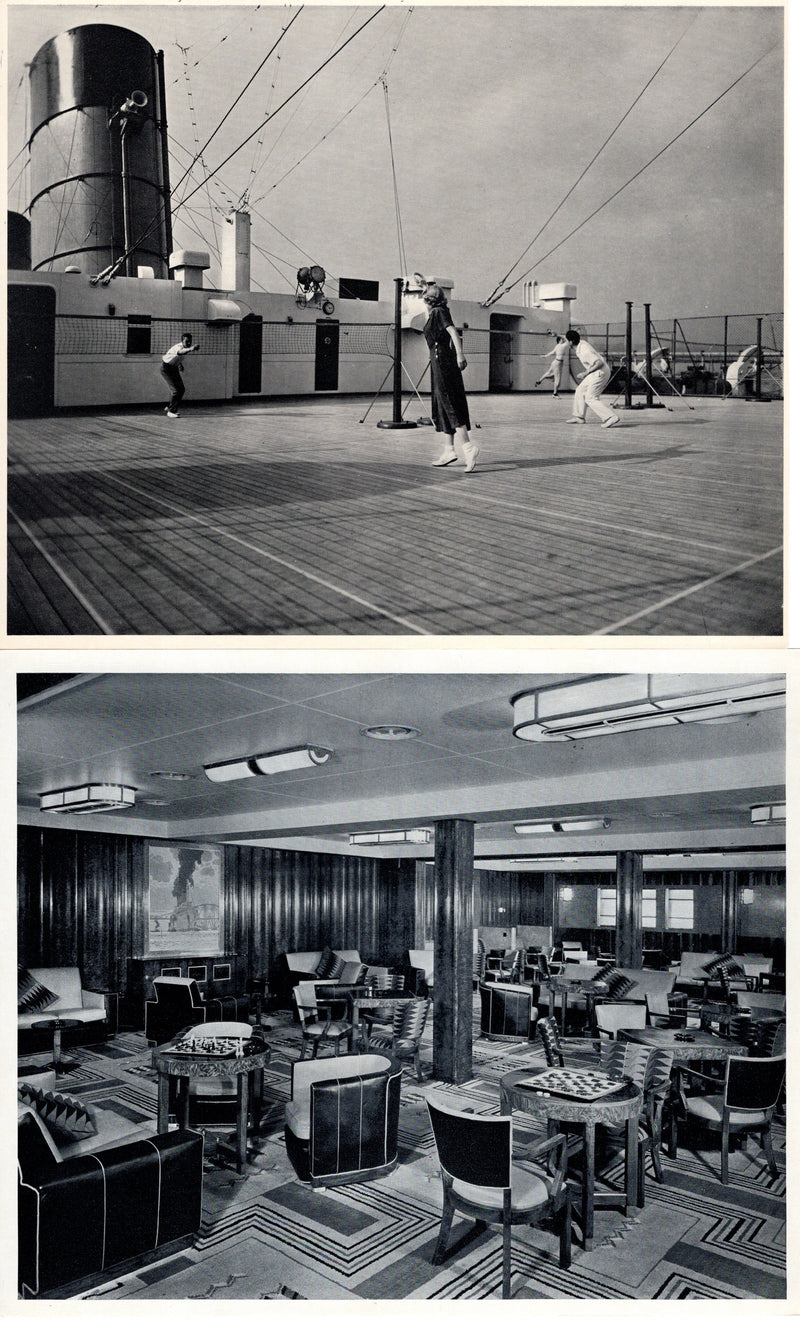 QUEEN MARY: 1936 - "Camera Studies" promotional folder from '36 w/ ship photos