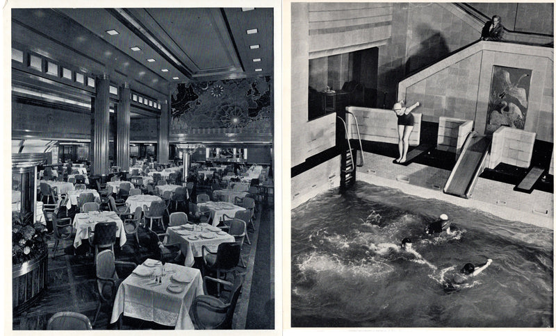 QUEEN MARY: 1936 - "Camera Studies" promotional folder from '36 w/ ship photos