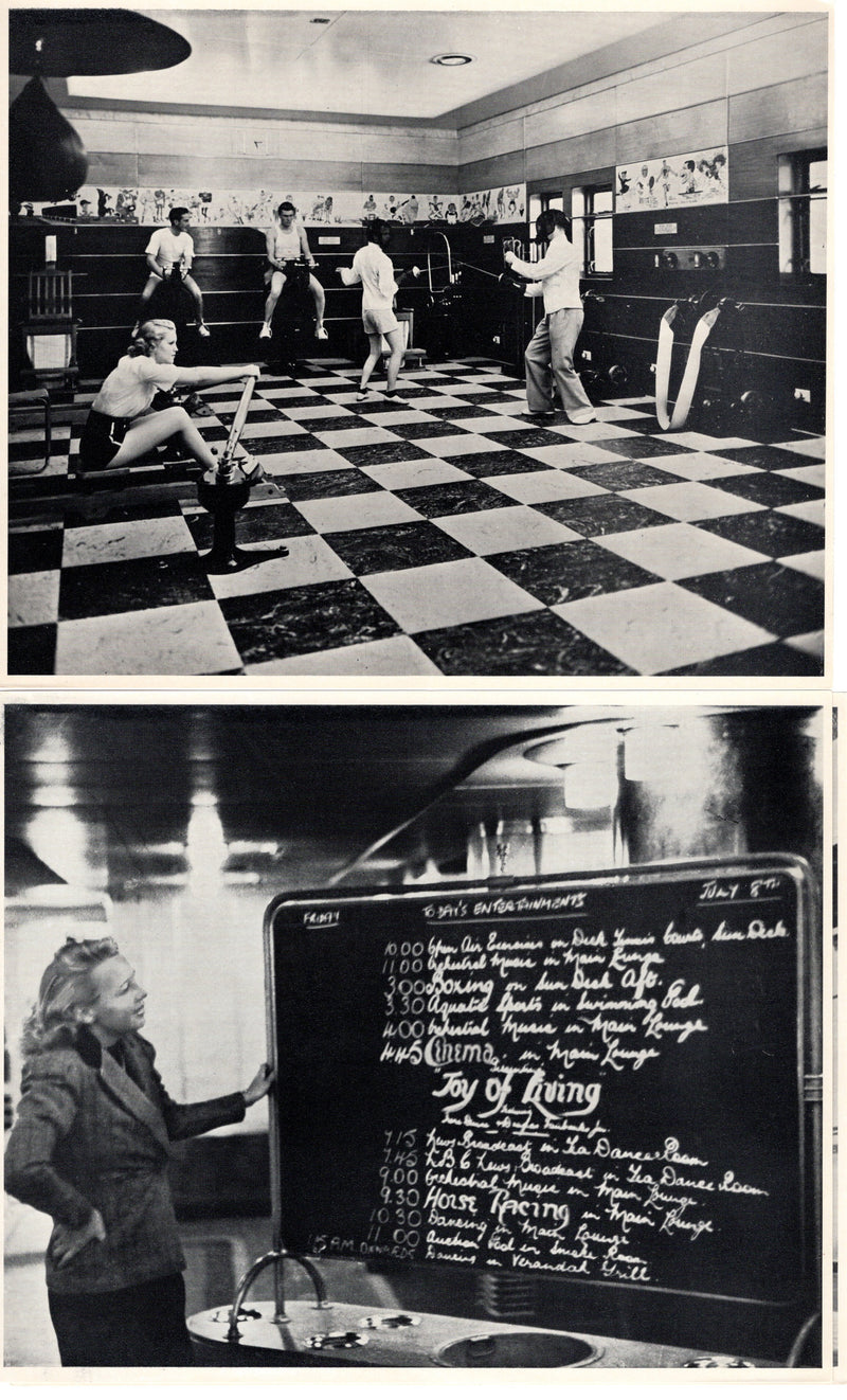 QUEEN MARY: 1936 - "Camera Studies" promotional folder from '36 w/ ship photos