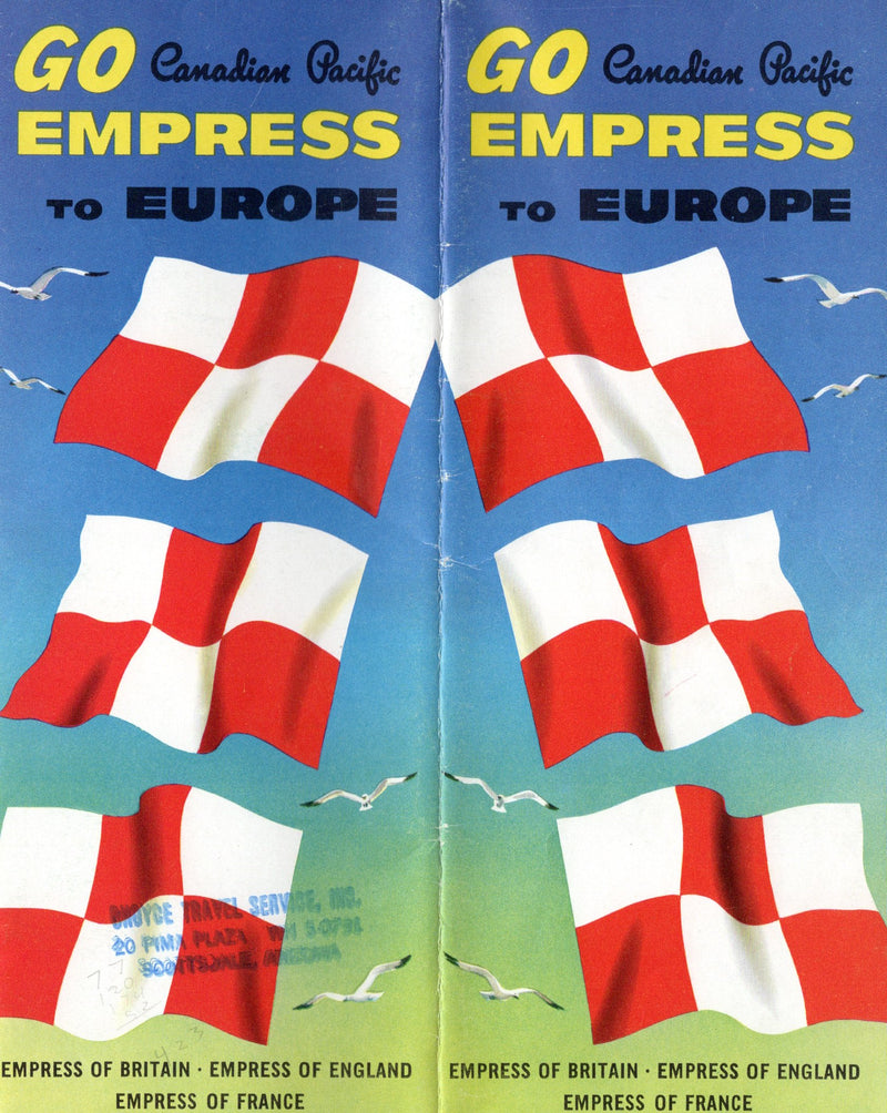 Various Ships - 1957 Canadian Pacific "Go EMPRESS to Europe" brochure