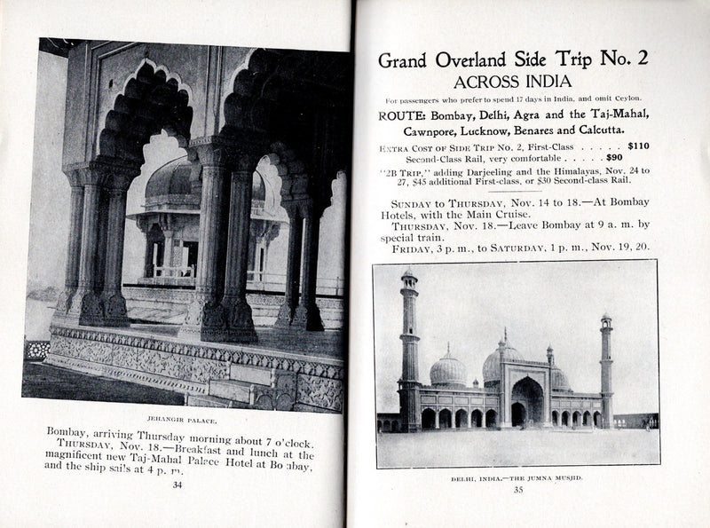 ARABIC: 1903 - Rare 1909 Around-the-World booklet + separate deck plan
