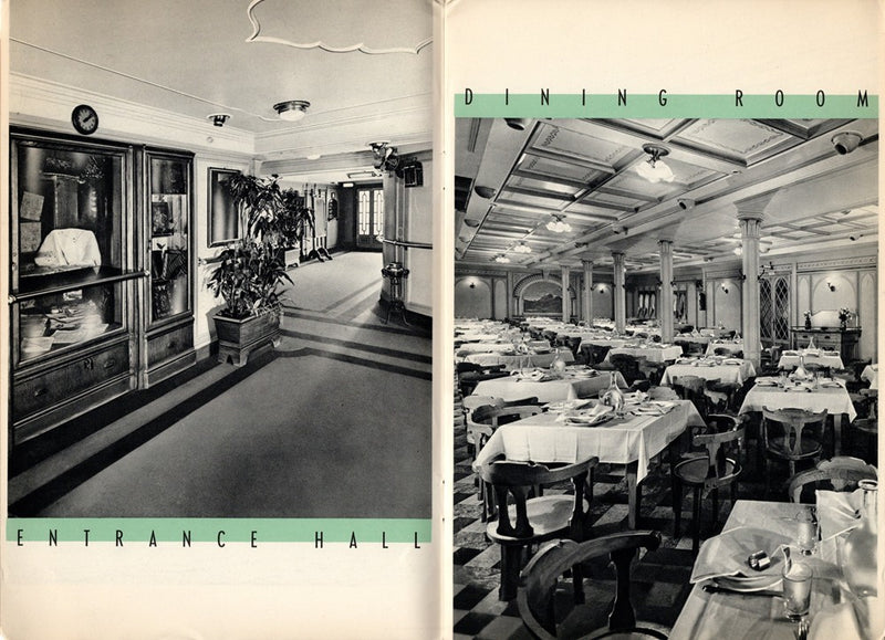 REX & CONTE DI SAVOIA: 1932 - Excellent Third Class interiors brochure