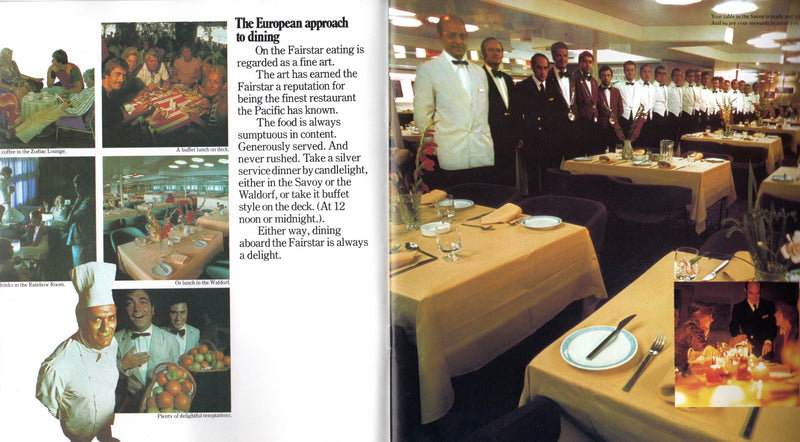 FAIRSTAR: 1957 - Deluxe 1977-78 Australian cruise brochure w/ interiors & plans