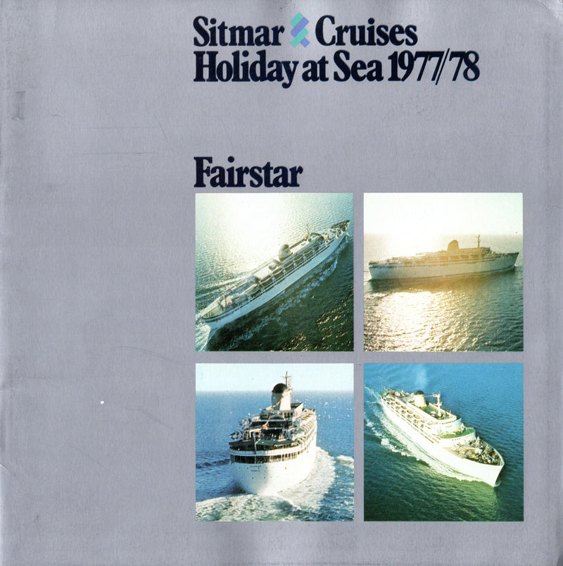 FAIRSTAR: 1957 - Deluxe 1977-78 Australian cruise brochure w/ interiors & plans