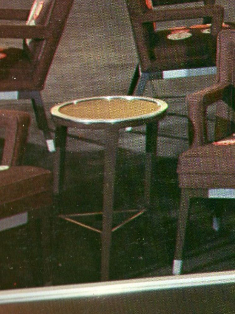 UNITED STATES: 1952 - Lovely cocktail table from Cabin Class Lounge