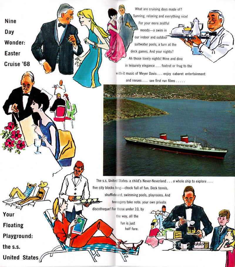 UNITED STATES: 1952 - Easter Cruise 1968 brochure