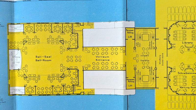 EUROPA: 1930 - Big deck plan booklet from 1937 with cabin photos