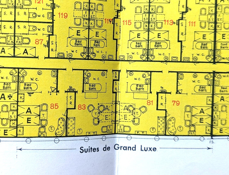 EUROPA: 1930 - Big deck plan booklet from 1937 with cabin photos