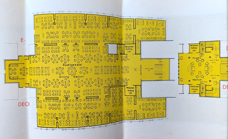 EUROPA: 1930 - Big deck plan booklet from 1937 with cabin photos