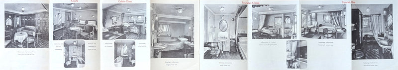 EUROPA: 1930 - Big deck plan booklet from 1937 with cabin photos