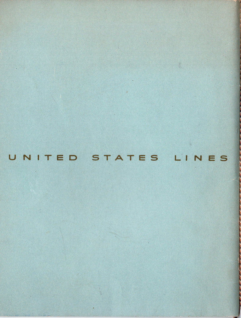 UNITED STATES: 1952 - First Class Gala Menu w/ messages August 11, 1952
