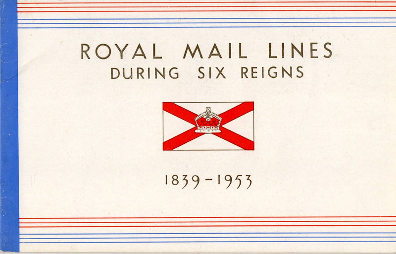 Various Ships - Royal Mail Line 1953 Coronation brochure w/ lovely Jarvis illustrations