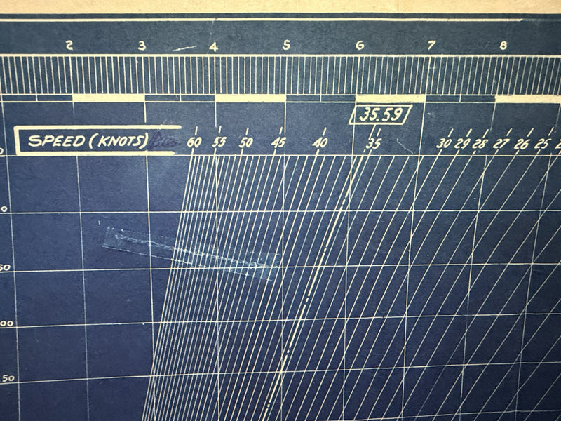UNITED STATES: 1952 - Original Blue Riband chart & sketches by Gibbs & Cox draftsman #1