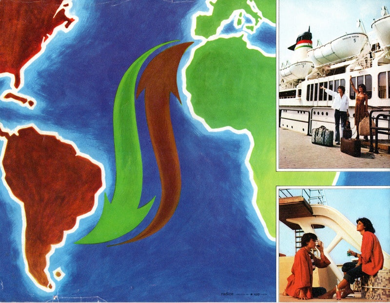 GUGLIELMO MARCONI: 1963 - Deluxe deck plan/interiors brochure in Spanish
