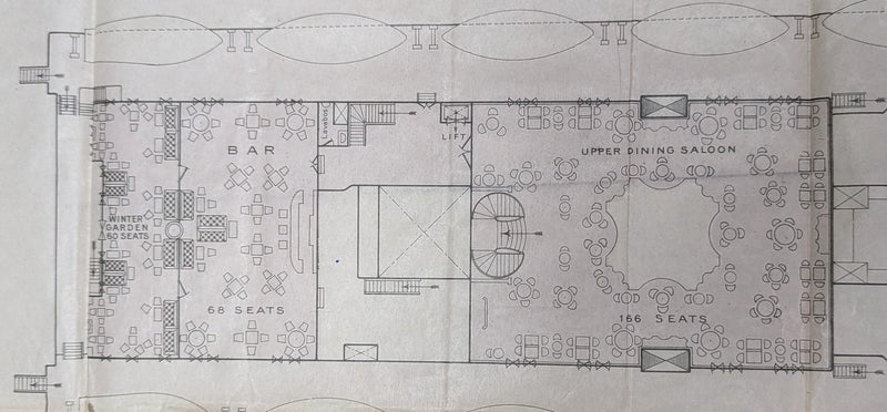 ROMA: 1926 - Large maiden year First Class tissue deck plan