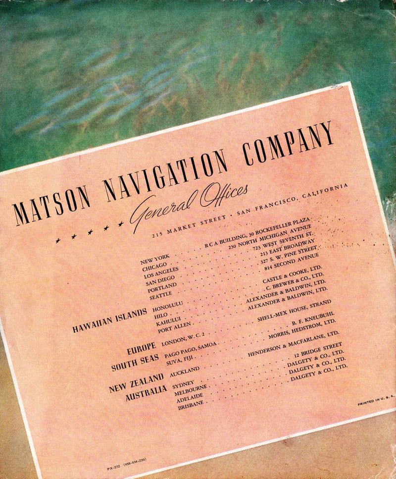 MATSONIA: 1927 - Big 1938 post-rehab deck plan w/ interiors