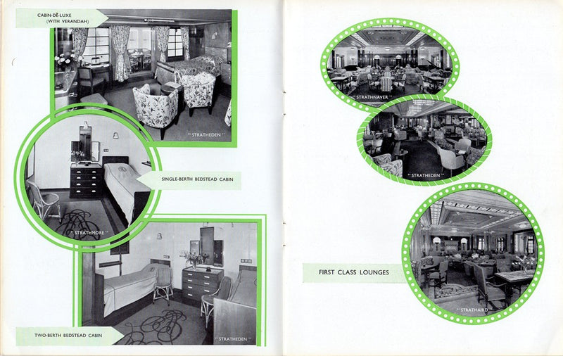 STRATH Class - Early 1950s First & Tourist interiors brochure