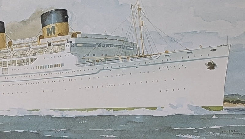 LURLINE: 1933 - Framed Neptune certificate from 1951 Philco sales cruise
