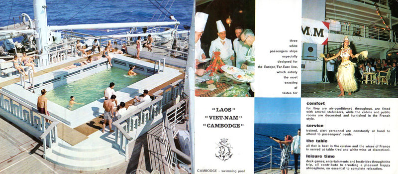 LAOS, VIET-NAM & CAMBODGE - Color interiors brochure from early 1960s