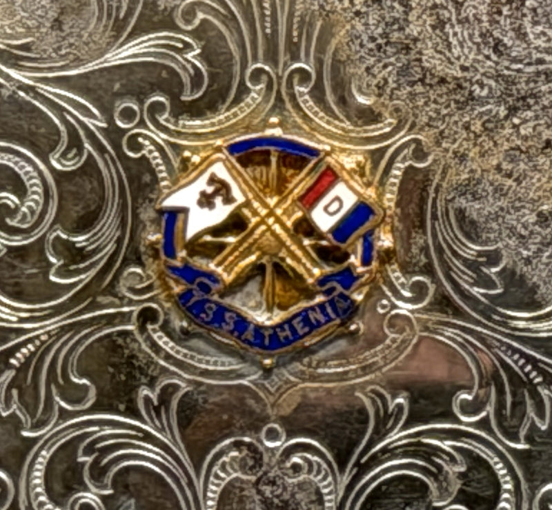 ATEHNIA: 1923 - Souvenir cigarette case from disaster ship