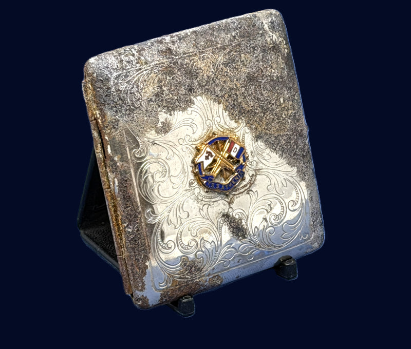 ATHENIA: 1923 - Souvenir cigarette case from disaster ship