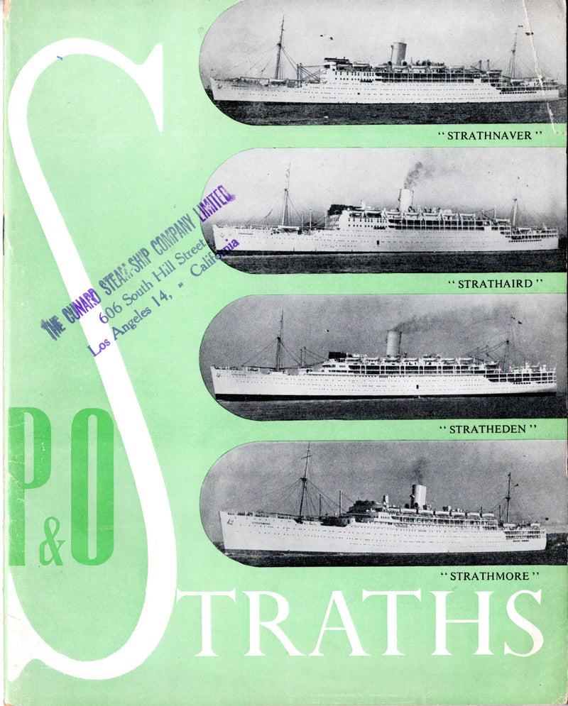 STRATH Class - Early 1950s First & Tourist interiors brochure