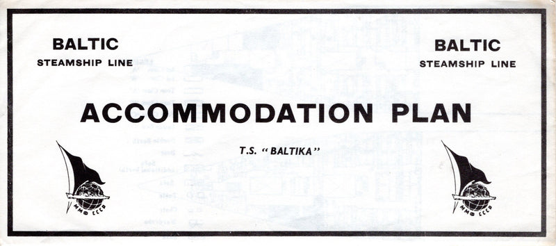 BALTIKA: 1940 - Deck plan from 1960s-70s