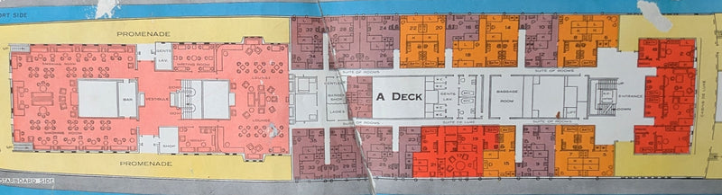 GRIPSHOLM: 1925 - Big 1935 cruise plan w/ deck plans & interior photos