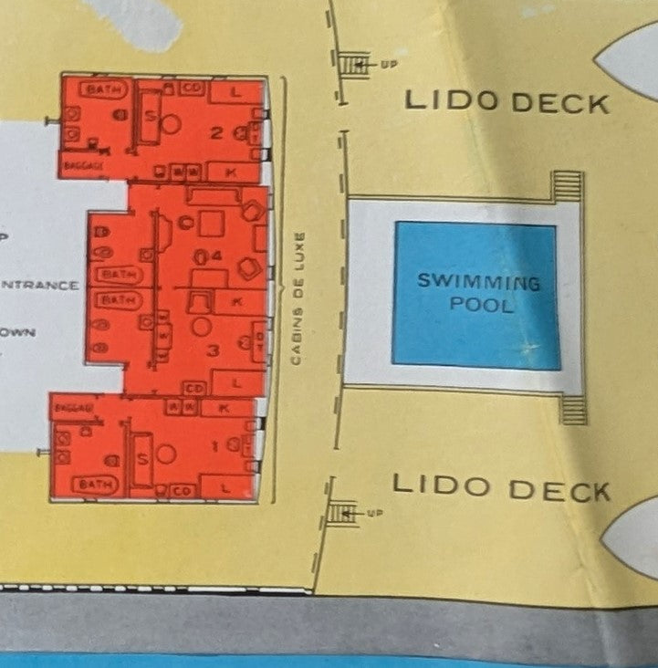 GRIPSHOLM: 1925 - Big 1935 cruise plan w/ deck plans & interior photos