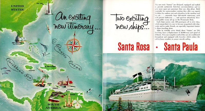 SANTA ROSA & SANTA PAULA: 1958 - Interiors & plans w/ Carl Evers artwork