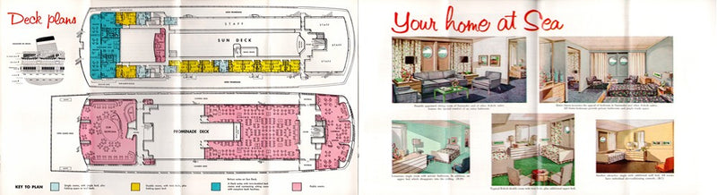 SANTA ROSA & SANTA PAULA: 1958 - Interiors & plans w/ Carl Evers artwork