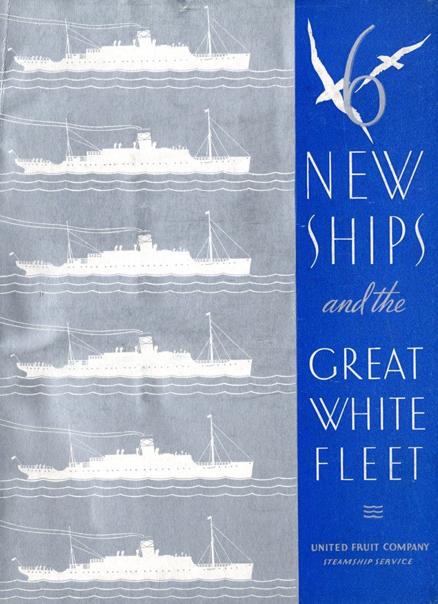 Various{ pre-war - Glitzy, silver intro brochure United Fruit Co. 6 new ships in 1932