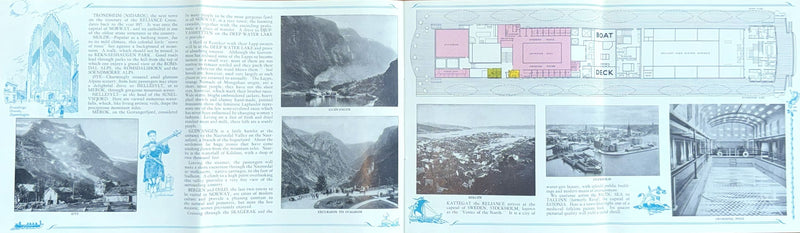 RELIANCE: 1920 - 1932 North Cape brochure w/ detailed deck plans & interiors