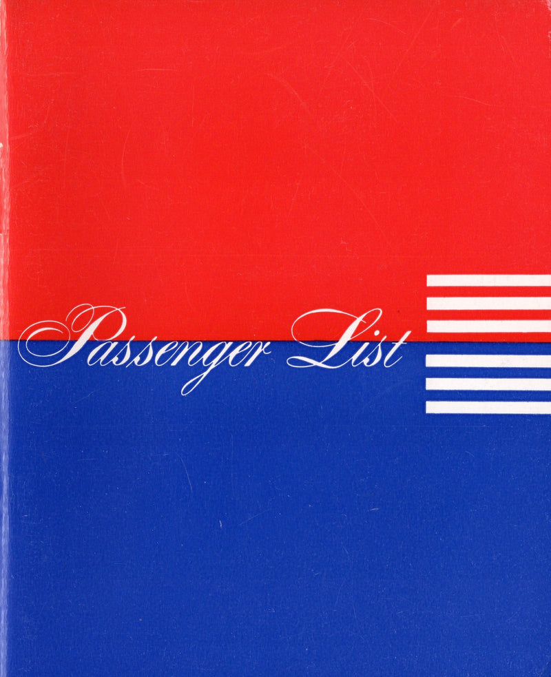 UNITED STATES: 1952 - First Class pax list Sept. 30, 1953