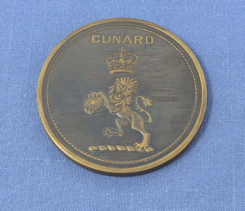 QE2: 1969 - "Greatest Ship" bronze portrait medallion