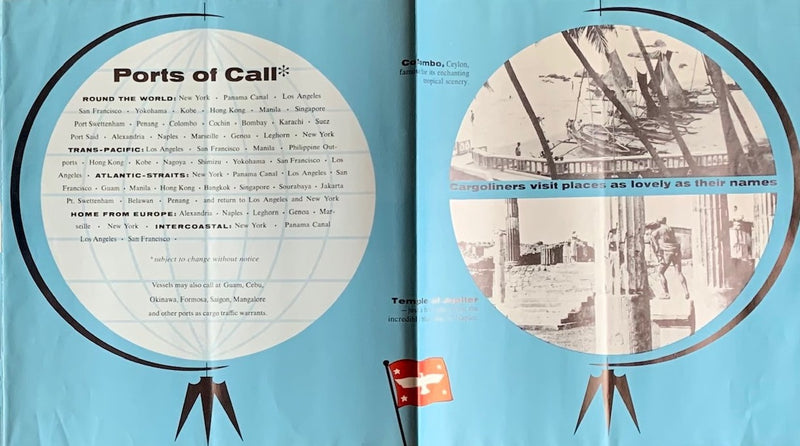 Various Ships - 1956 American President Lines "Cargoliner Cruises"