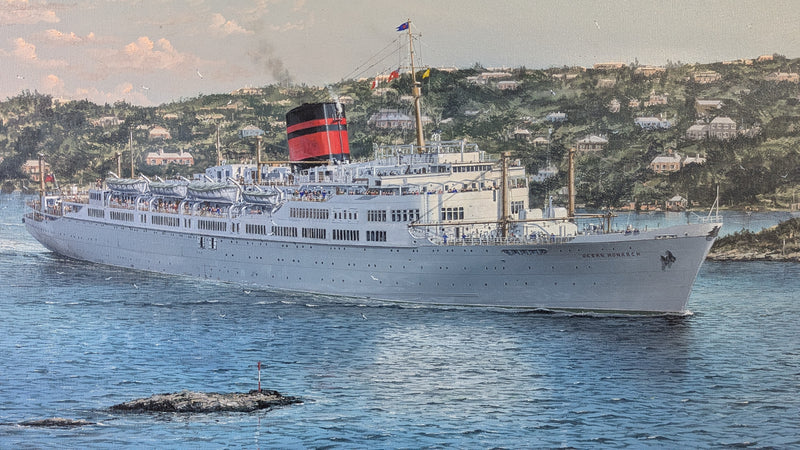OCEAN MONARCH: 1951 - Magnificent, original Robert Lloyd painting