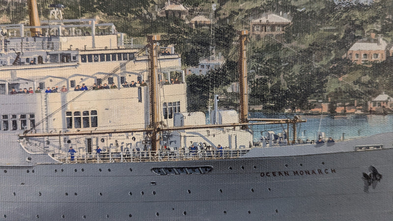 OCEAN MONARCH: 1951 - Magnificent, original Robert Lloyd painting