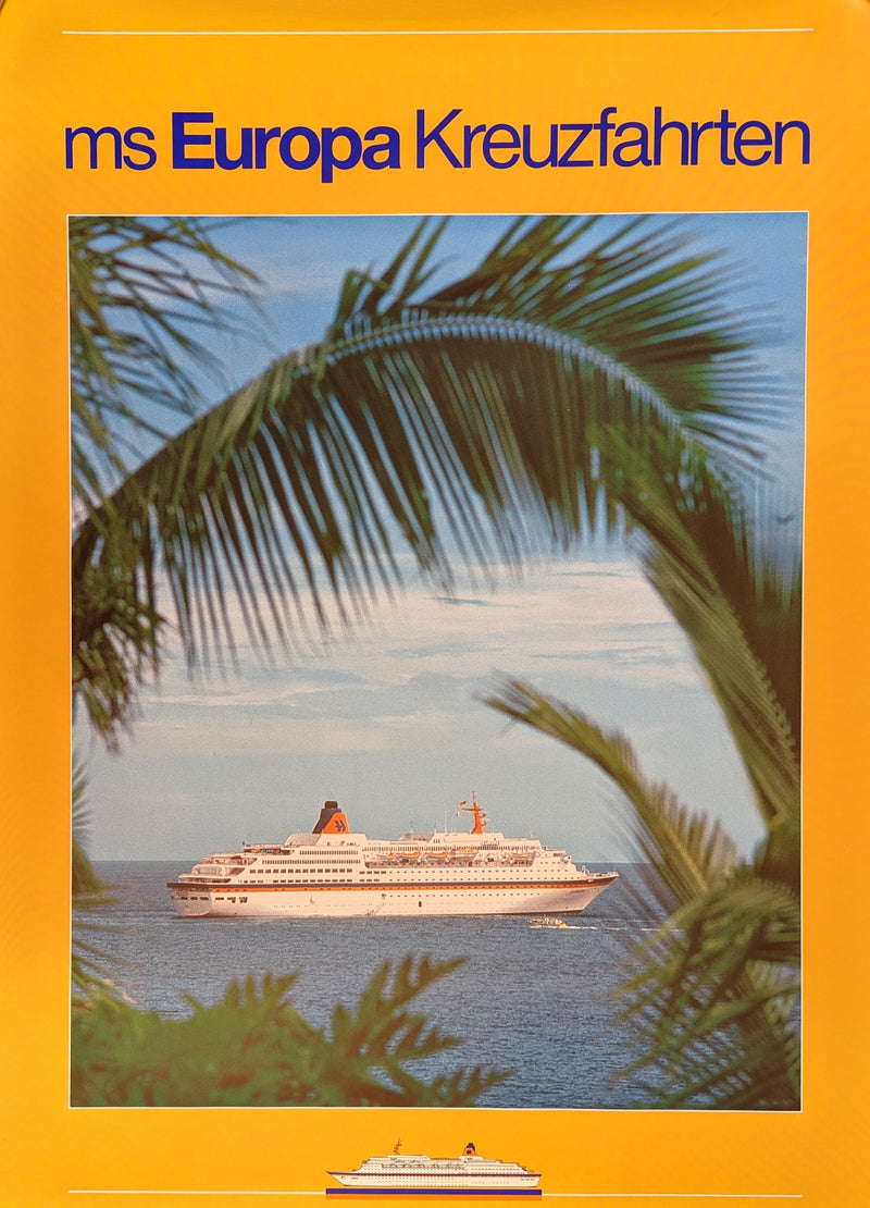 EUROPA: 1982 - Large cruise poster w/ ship