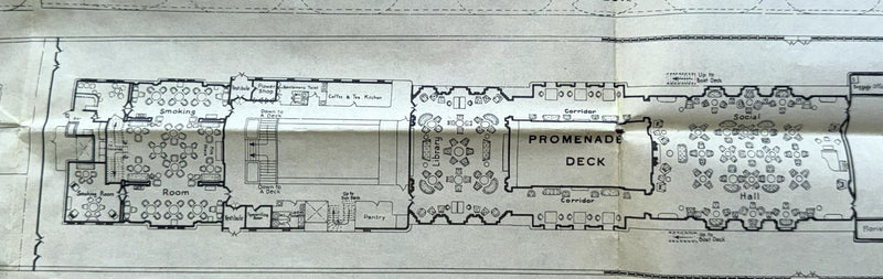 COLUMBUS: 1923 - Big full ship cruise plan from 1931