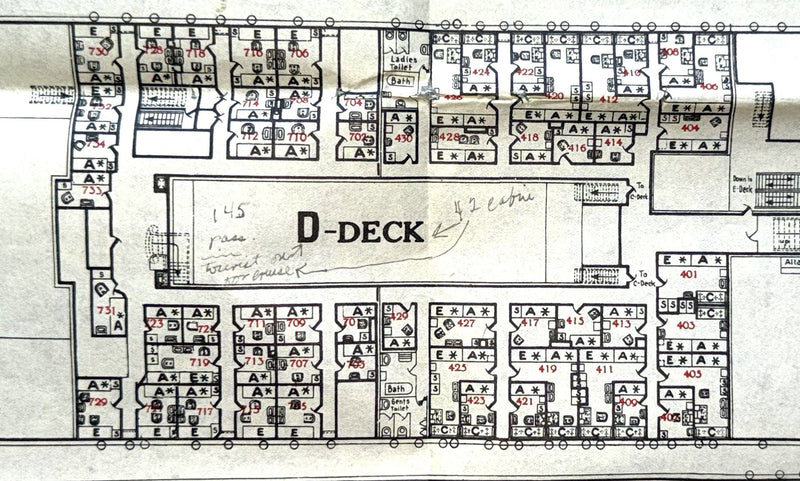 COLUMBUS: 1923 - Big full ship cruise plan from 1931