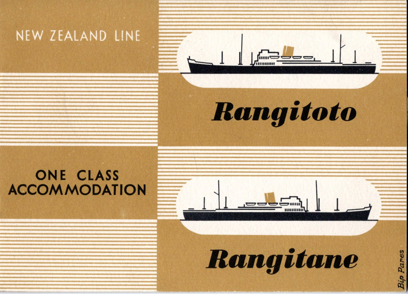 RANGITOTO & RANGITANE - One Class interiors brochure from 1950s