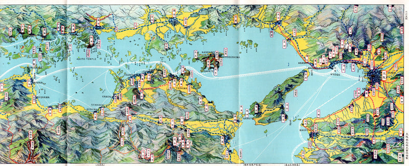 MURASAKI MARU & KURENAI MARU - "The Inland Sea" brochure w/ plans from 1930s